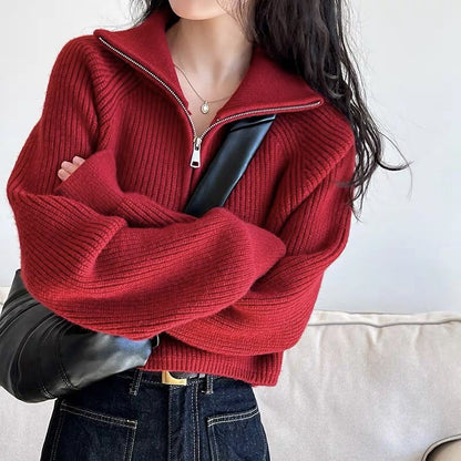 Marianne Soft-Touch Quarter-Zip Sweater