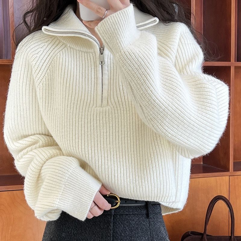 Marianne Soft-Touch Quarter-Zip Sweater