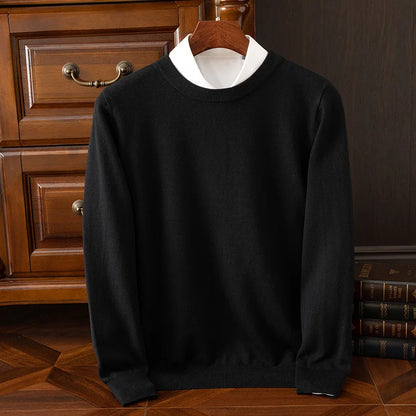 Carmel O-Neck Merino Wool Sweater