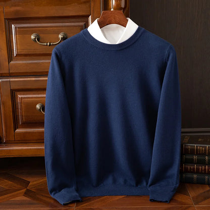 Carmel O-Neck Merino Wool Sweater