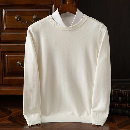 Carmel O-Neck Merino Wool Sweater