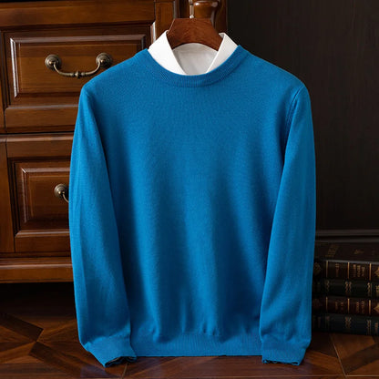 Carmel O-Neck Merino Wool Sweater
